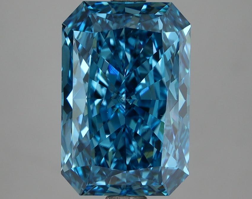 4.10 Ct. Fancy Vivid  Blue Radiant Lab Grown Diamond