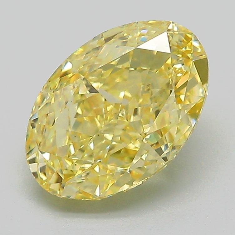 2.26 Ct. Fancy Intense Yellow Oval Lab Grown Diamond