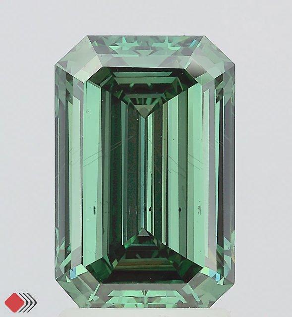 2.81 Ct. Fancy Vivid Green Emerald Lab Grown Diamond
