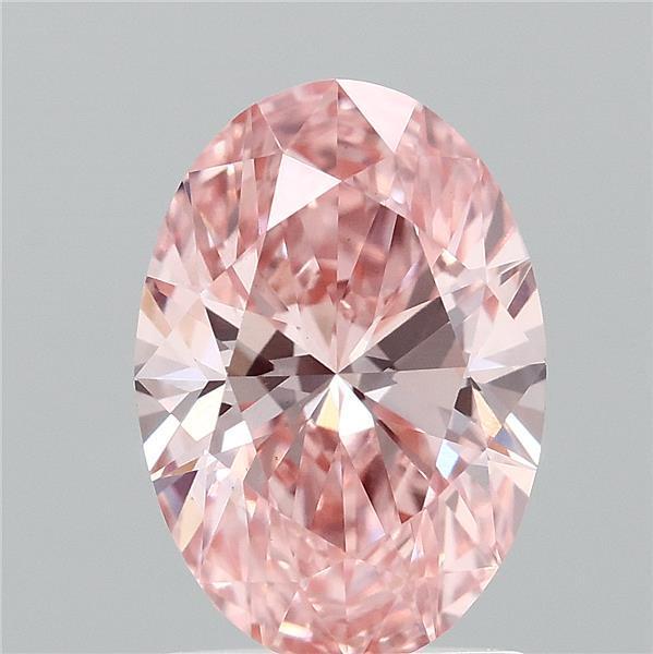 1.55 Ct. Fancy Vivid Pink Oval Lab Grown Diamond