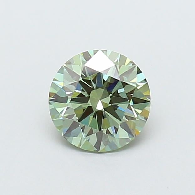 1.10 Ct. Fancy Vivid Green Round Lab Grown Diamond