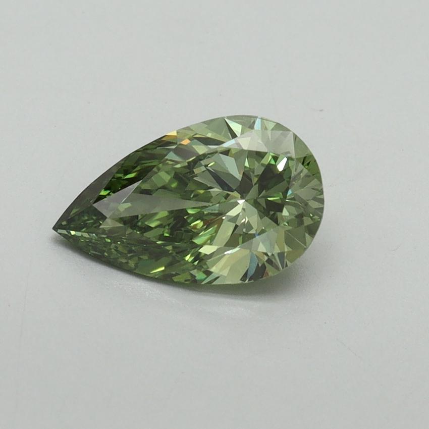 1.01 Ct. Fancy Vivid Green Pear Lab Grown Diamond