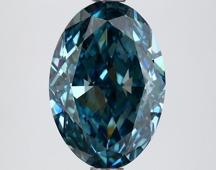 2.69 Ct. Fancy Vivid Blue Oval Lab Grown Diamond