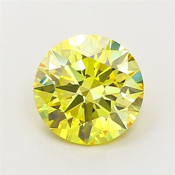 2.08 Ct. Fancy Intense Yellow Round Lab Grown Diamond