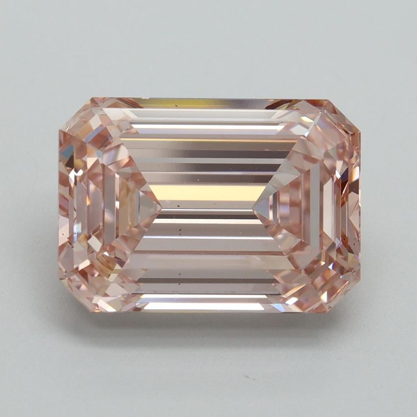 7.08 Ct. Fancy Intense Pink Emerald Lab Grown Diamond