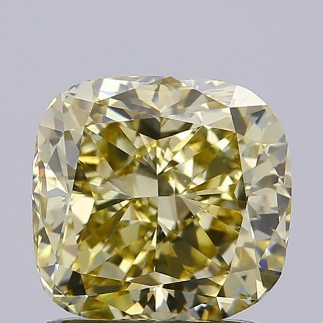 1.52 Ct. Fancy Yellow Cushion Lab Grown Diamond
