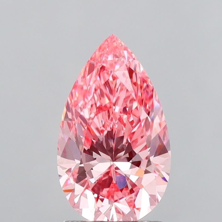 2.02 Ct. Fancy Vivid Pink Pear Lab Grown Diamond