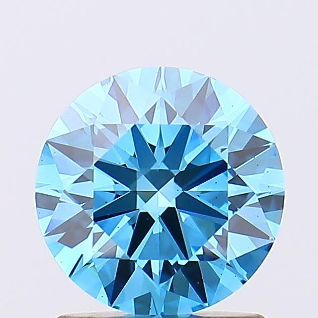 1.31 Ct. Fancy Vivid Blue Round Lab Grown Diamond
