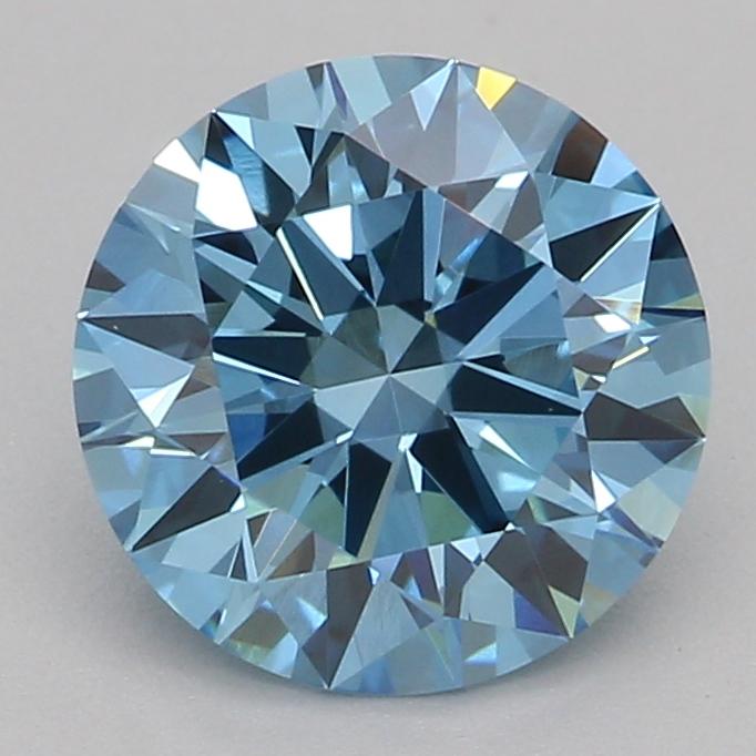 1.01 Ct. Fancy Vivid Blue Round Lab Grown Diamond