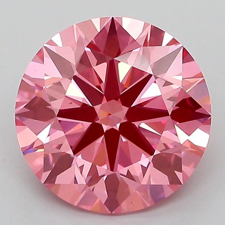 2.79 Ct. Fancy Vivid Pink Round Lab Grown Diamond