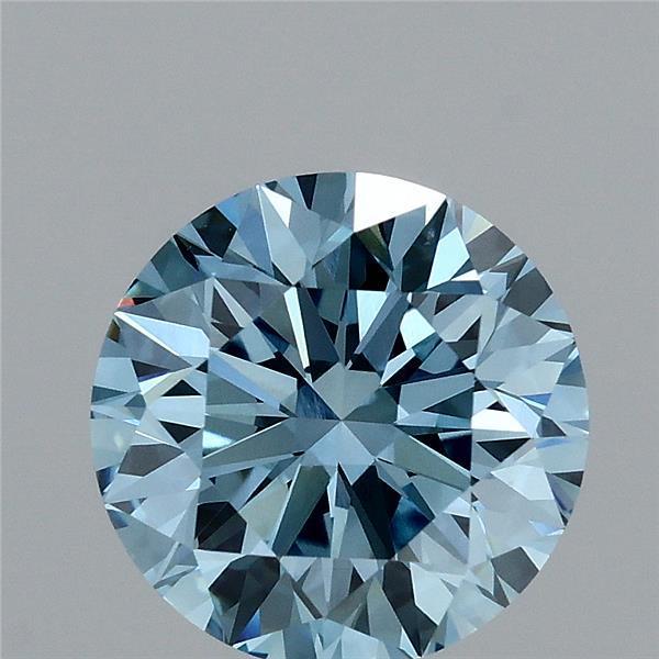 2.43 Ct. Fancy Vivid Blue Round Lab Grown Diamond