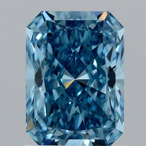 1.53 Ct. Fancy Vivid Blue Radiant Lab Grown Diamond