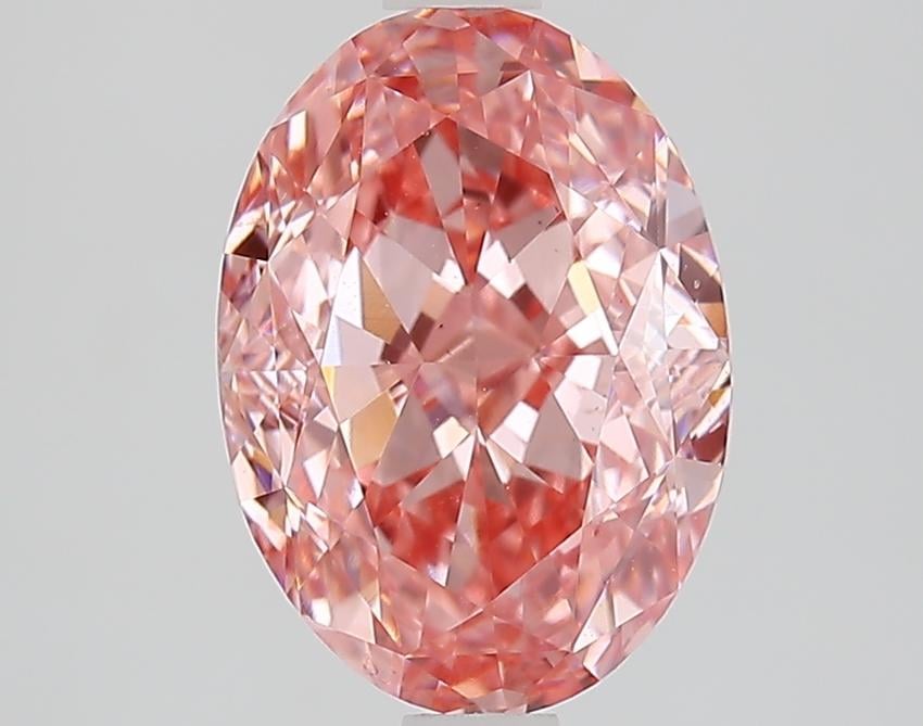 2.71 Ct. Fancy Vivid Pink Oval Lab Grown Diamond