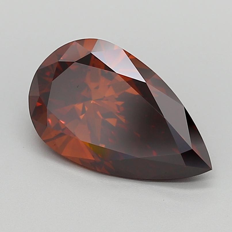 3.02 Ct. Fancy Deep  Orange Pear Lab Grown Diamond