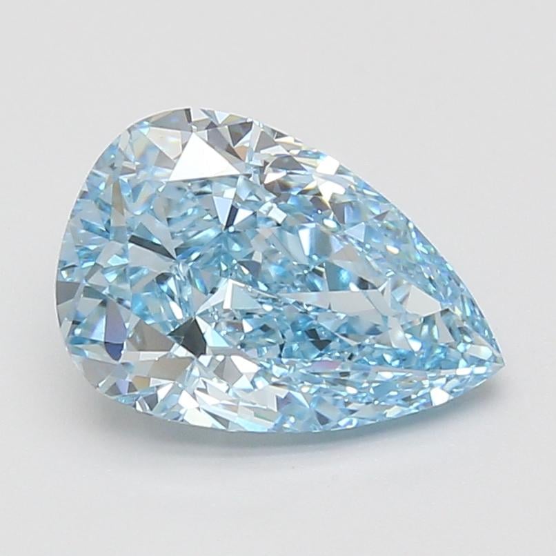 3.08 Ct. Fancy Vivid Blue Pear Lab Grown Diamond