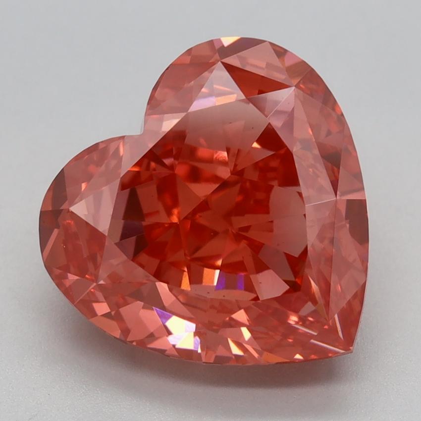 4.52 Ct. Fancy Vivid Pink Heart Lab Grown Diamond