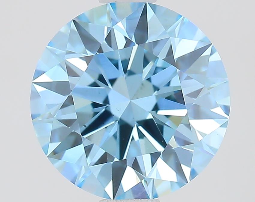 1.35 Ct. Fancy Vivid Blue Round Lab Grown Diamond