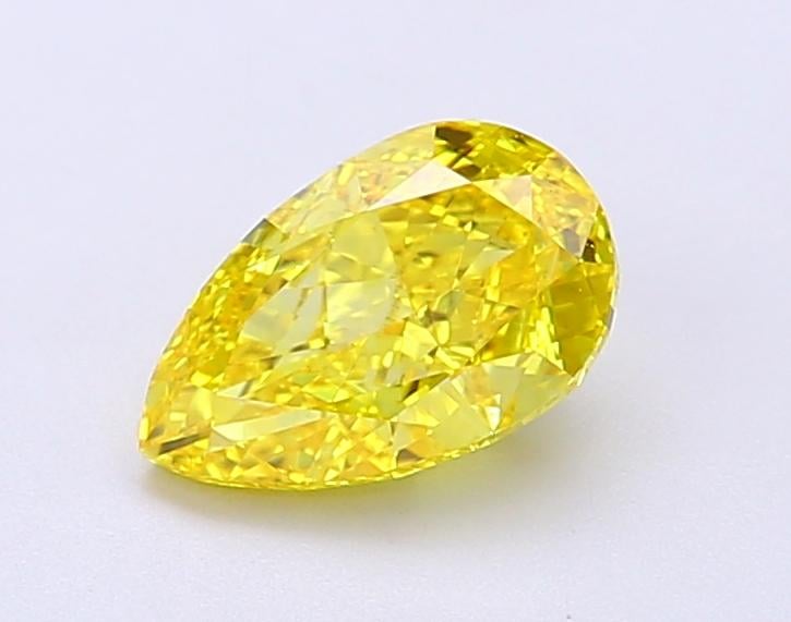 1.12 Ct. Fancy Vivid  Yellow Pear Lab Grown Diamond