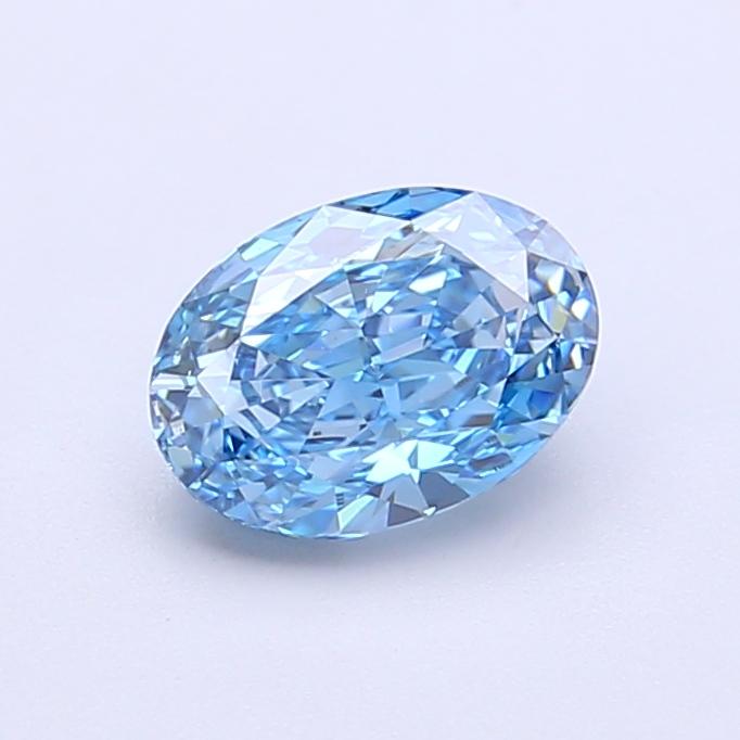 1.02 Ct. Fancy Vivid  Blue Oval Lab Grown Diamond