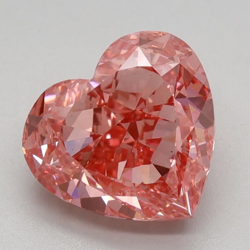2.15 Ct. Fancy Vivid Pink Heart Lab Grown Diamond