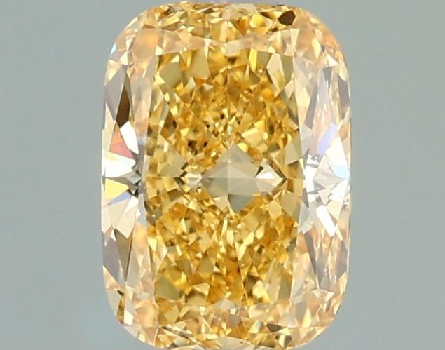 1.05 Ct. Fancy Vivid  Yellow Cushion Lab Grown Diamond
