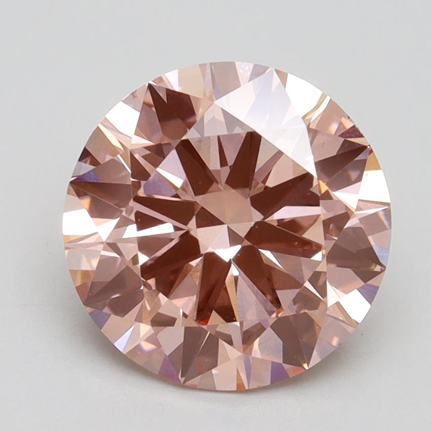 2.78 Ct. Fancy Intense Pink Round Lab Grown Diamond