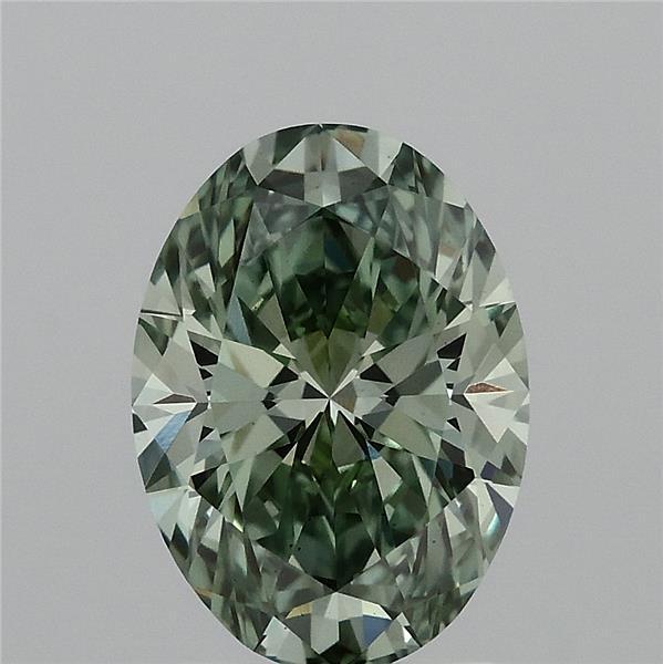 1.95 Ct. Fancy Vivid  Green Oval Lab Grown Diamond