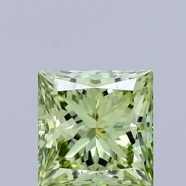 1.04 Ct. Fancy Vivid  Green Princess Lab Grown Diamond
