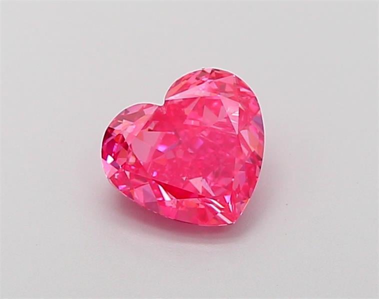 1.10 Ct. Fancy Vivid  Pink Heart Lab Grown Diamond