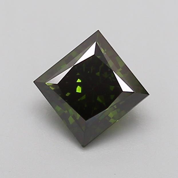 1.06 Ct. Fancy Deep  Green Princess Lab Grown Diamond