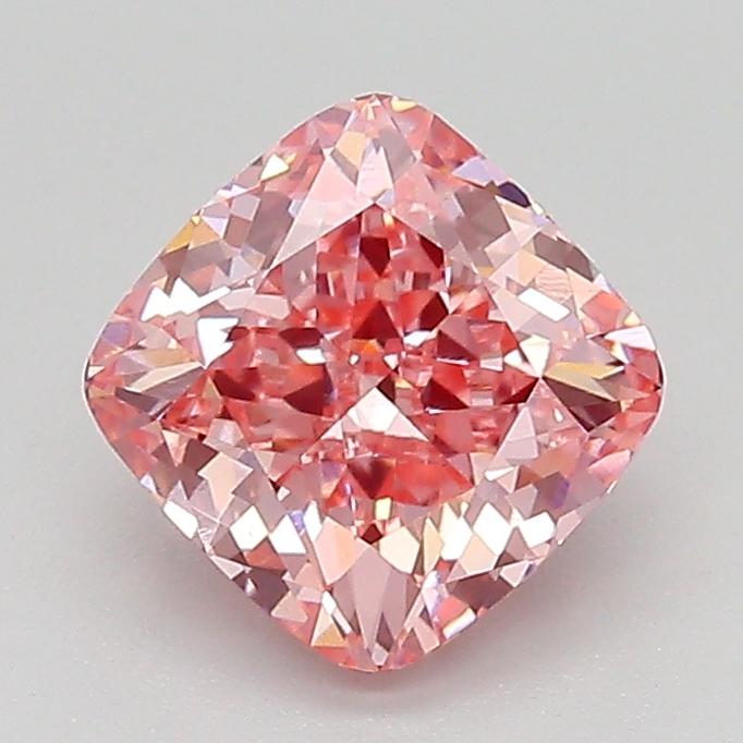1.52 Ct. Fancy Vivid  Pink Cushion Lab Grown Diamond
