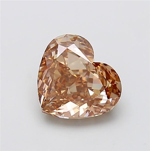3.08 Ct. Fancy Light Brown Heart Lab Grown Diamond