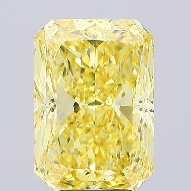 4.56 Ct. Fancy Vivid Yellow Radiant Lab Grown Diamond