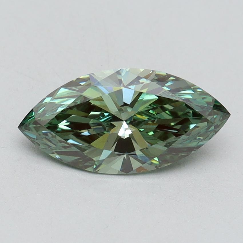 1.04 Ct. Fancy Vivid Green Marquise Lab Grown Diamond