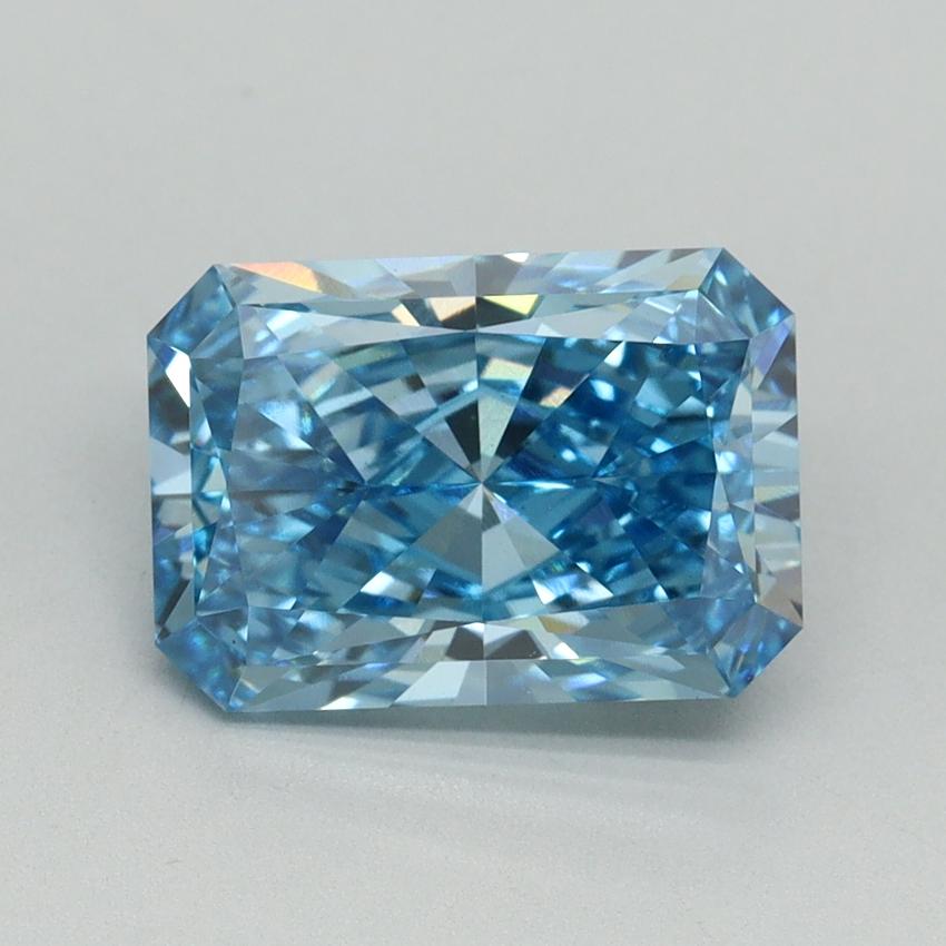 2.83 Ct. Fancy Vivid Blue Radiant Lab Grown Diamond