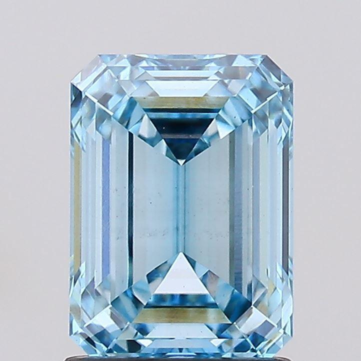 1.62 Ct. Fancy Intense Blue Emerald Lab Grown Diamond