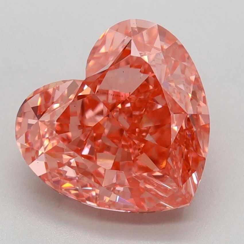 3.06 Ct. Fancy Vivid Pink Heart Lab Grown Diamond