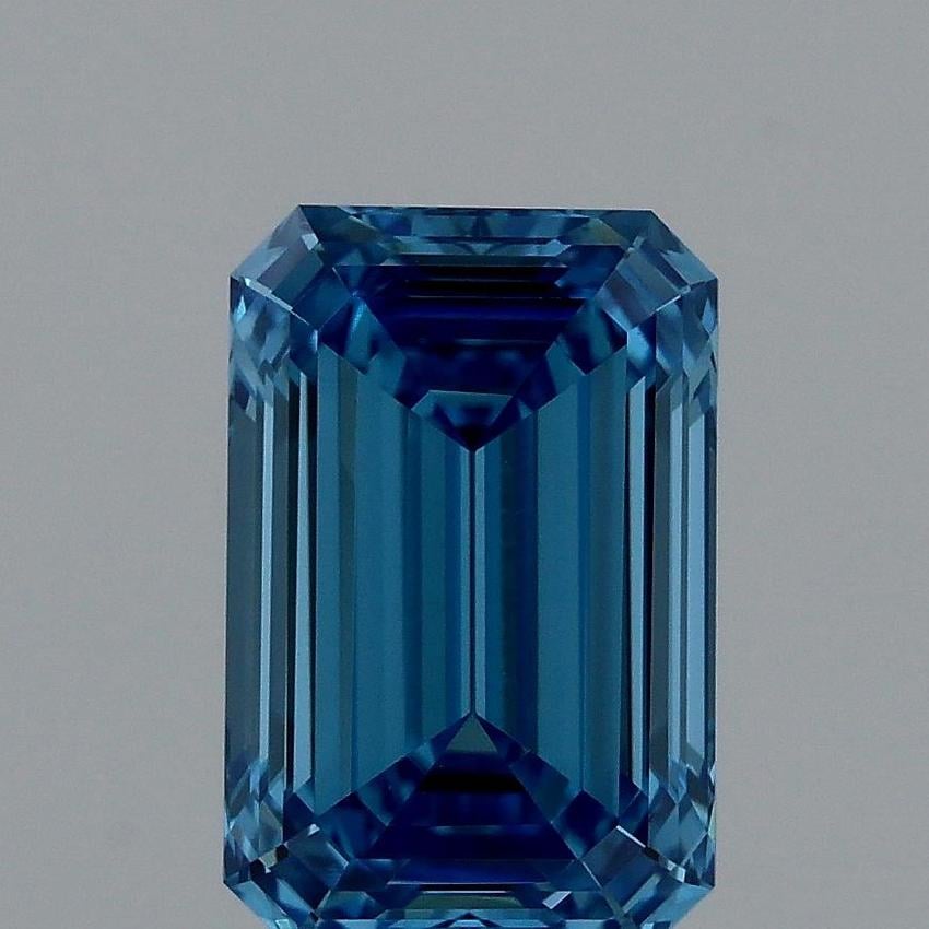 1.55 Ct. Fancy Vivid Blue Emerald Lab Grown Diamond