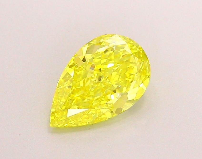 1.01 Ct. Fancy Vivid Yellow Pear Lab Grown Diamond