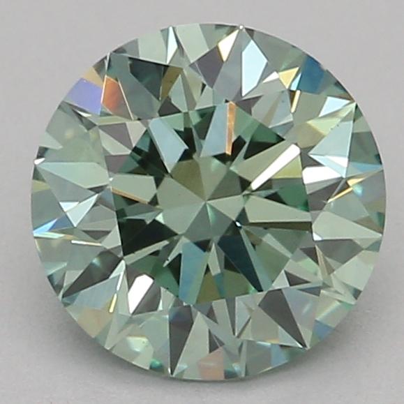 0.77 Ct. Fancy Vivid Green Round Lab Grown Diamond