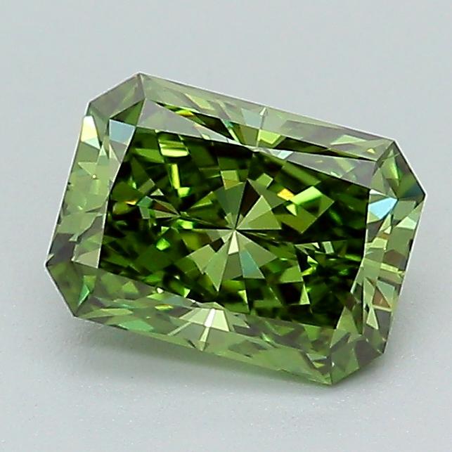 1.01 Ct. Fancy Vivid  Green Radiant Lab Grown Diamond