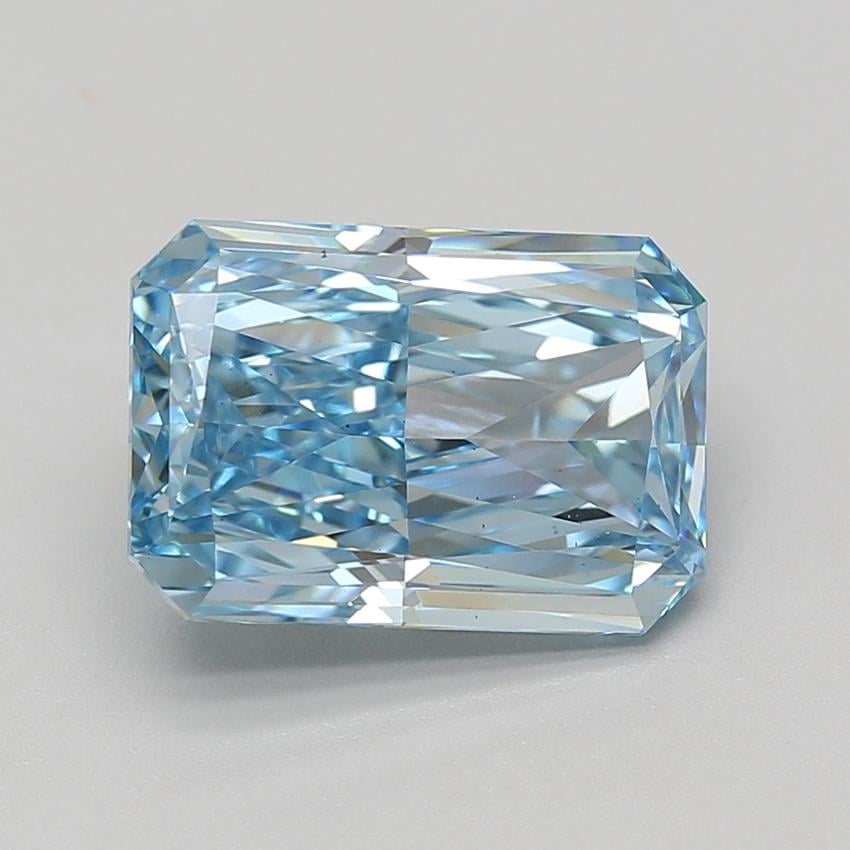 5.08 Ct. Fancy Vivid Blue Radiant Lab Grown Diamond