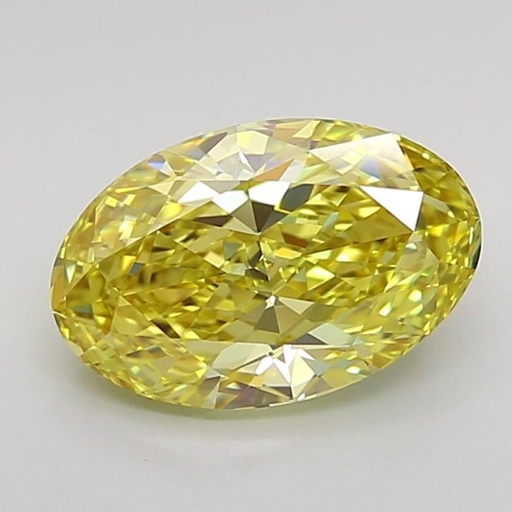 2.03 Ct. Fancy Intense Yellow Oval Lab Grown Diamond