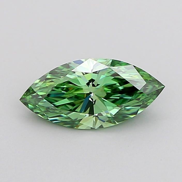 0.72 Ct. Fancy Vivid Green Marquise Lab Grown Diamond