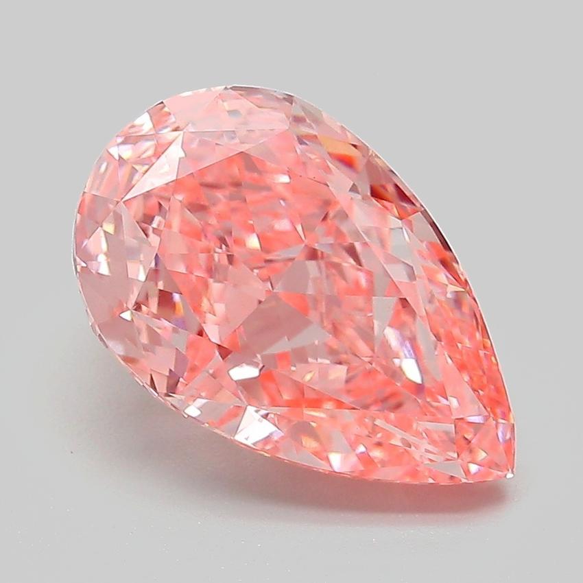 4.09 Ct. Fancy Vivid Pink Pear Lab Grown Diamond