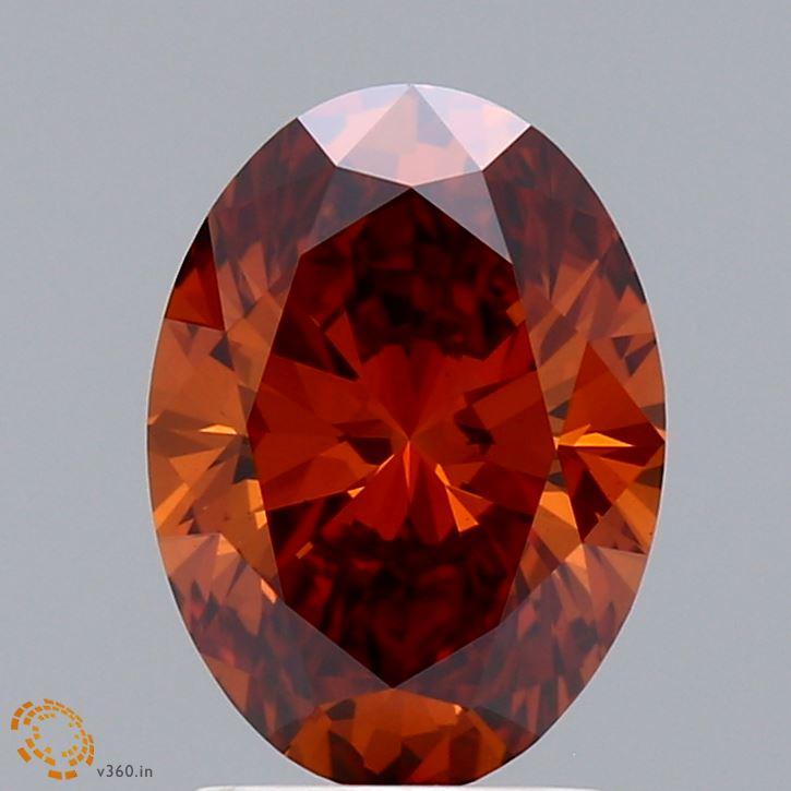 2.25 Ct. Fancy Vivid Orange Oval Lab Grown Diamond
