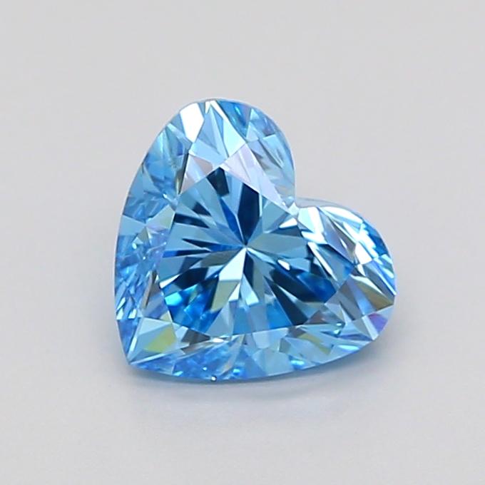 1.09 Ct. Fancy Vivid Blue Heart Lab Grown Diamond