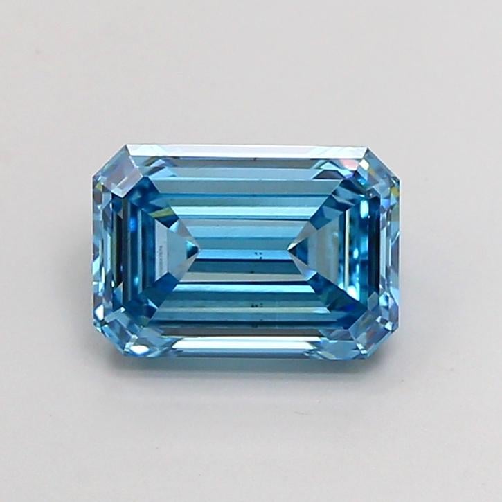 2.03 Ct. Fancy Vivid  Blue Emerald Lab Grown Diamond