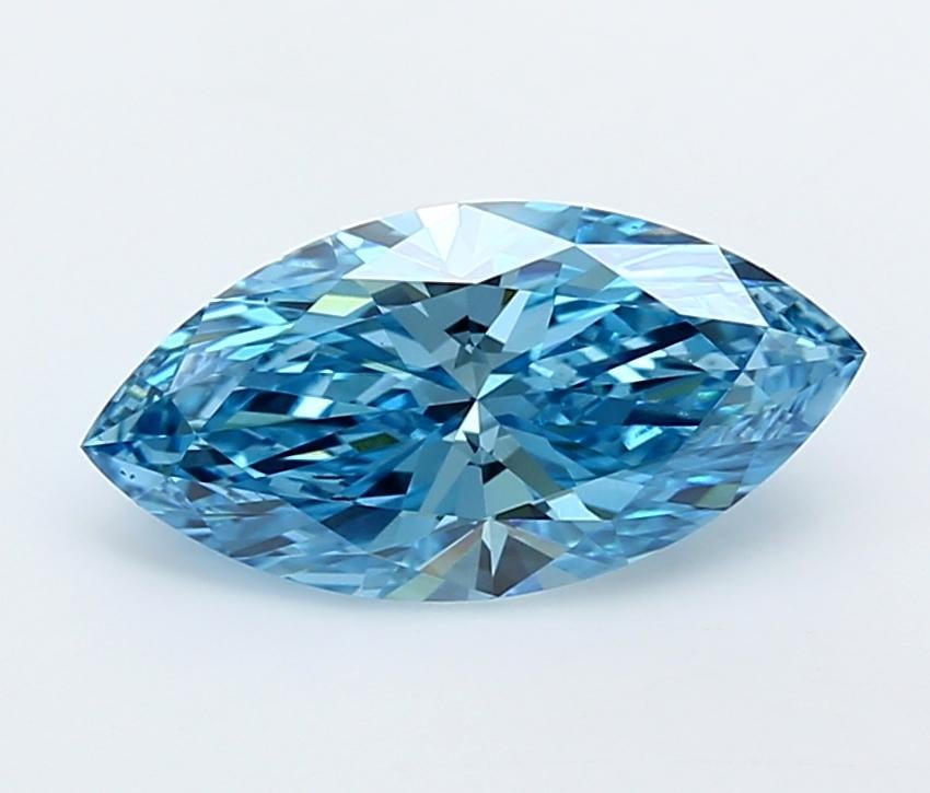 2.19 Ct. Fancy Vivid  Blue Marquise Lab Grown Diamond