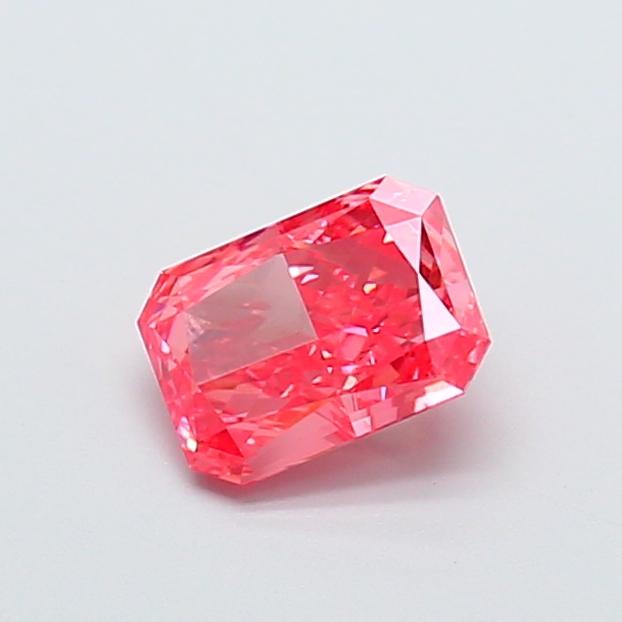 1.26 Ct. Fancy Vivid Pink Radiant Lab Grown Diamond